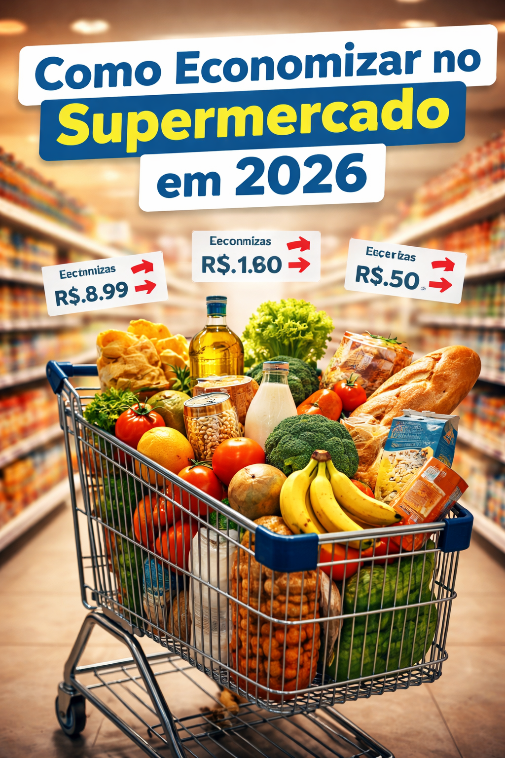 Como economizar no supermercado em 2026 comparando preços e reduzindo gastos com alimentos